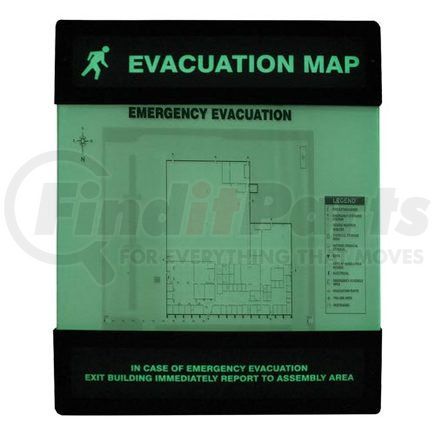 47892 by JJ KELLER - Glow-In-The-Dark Evacuation Map Unassembled - Lumi-Glow Plastic, 11" x 17" Insert