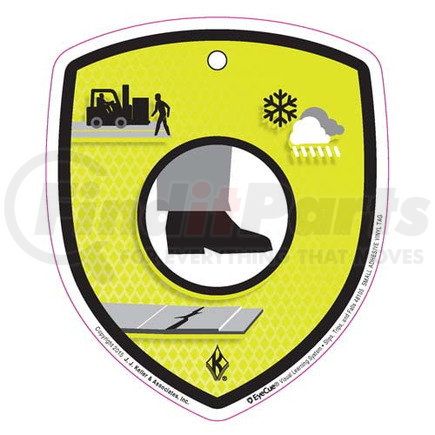 JJ Keller 48105 EyeCue Tags - Slips, Trips & Falls Appropriate Footwear - Tag, 3" x 4" (10-Pack)