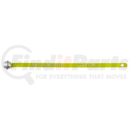 48568 by JJ KELLER - Ball-End Heavy Duty Metal Embossed Seal - Unpainted Ball / Yellow Strap, Personalized