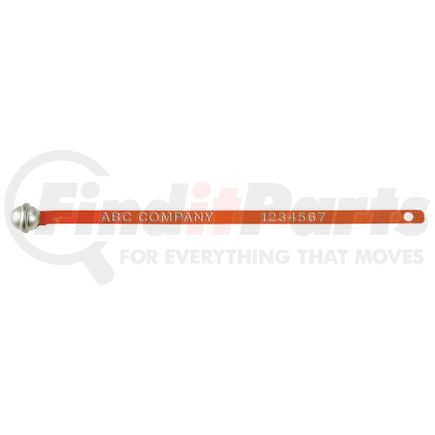 48569 by JJ KELLER - Ball-End Heavy Duty Metal Embossed Seal - Unpainted Ball / Orange Strap, Personalized