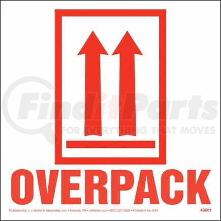 48601 by JJ KELLER - This End Up - Orientation Arrows/Overpack Package Marking - Paper, Red Ink, Roll of 500 - Roll of 500