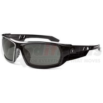 48718 by JJ KELLER - Ergodyne Skullerz Odin Safety Glasses - Black Frame, Smoke Anti-Fog Lens