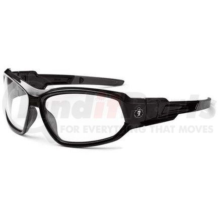 48724 by JJ KELLER - Ergodyne Skullerz Loki Black Frame Safety Glasses/Goggles - Clear Anti-Fog Lens
