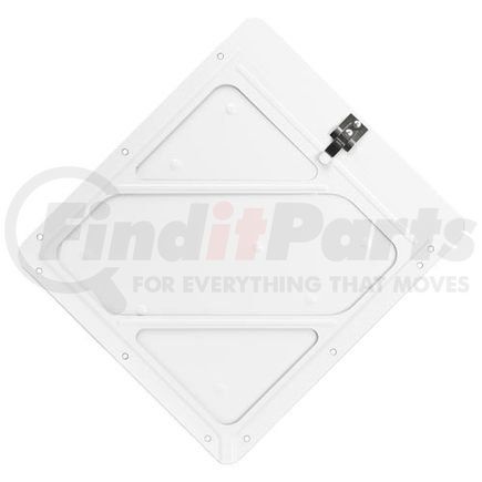 48939 by JJ KELLER - Rivetless Aluminum Wide-Edge Placard Holder w/Back Plate - Painted White
