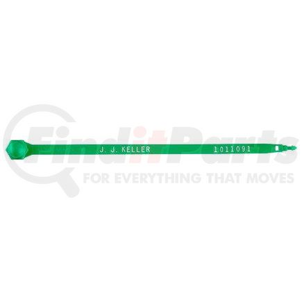 48949 by JJ KELLER - Ball-End Plastic Trailer Seal - 8.25" Green - Personalized
