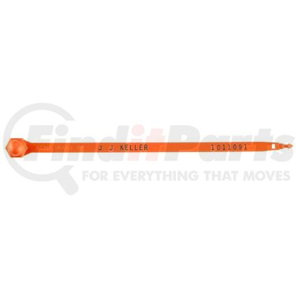 48950 by JJ KELLER - Ball-End Plastic Trailer Seal - 8.25" Orange - Personalized