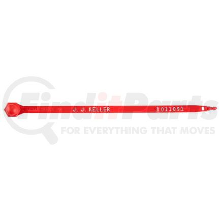 48951 by JJ KELLER - Ball-End Plastic Trailer Seal - 8.25" Red - Personalized