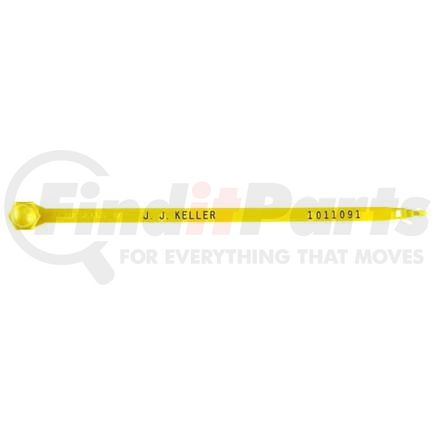 48953 by JJ KELLER - Ball-End Plastic Trailer Seal - 8.25" Yellow - Personalized