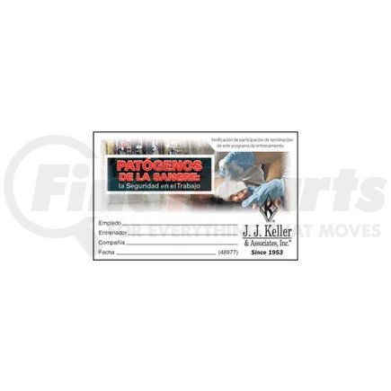 48977 by JJ KELLER - Bloodborne Pathogens: Safety in the Workplace – Wallet Card - Wallet Card - Spanish
