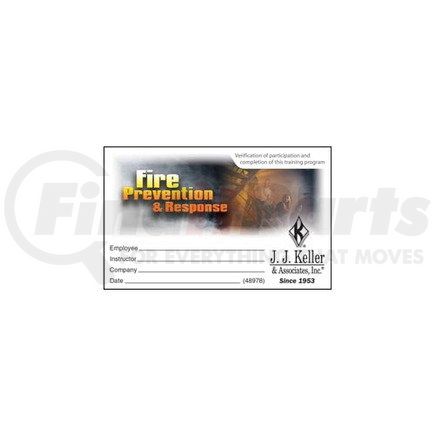 48978 by JJ KELLER - Fire Prevention & Response: What Employees Need to Know – Wallet Card - Wallet Card - English
