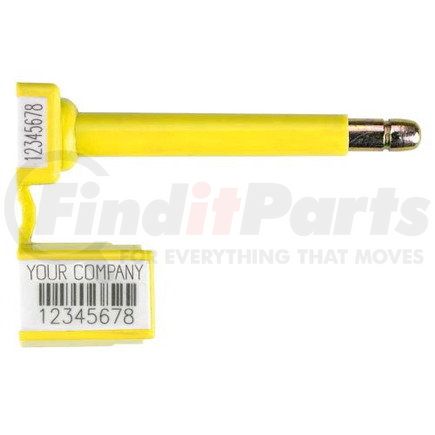 49049 by JJ KELLER - Klicker 2-Color Bolt Security Seal - Yellow - Personalized Barcoded