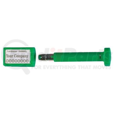 49076 by JJ KELLER - Locktainer 2000SHL Bolt Seal - Green - Personalized