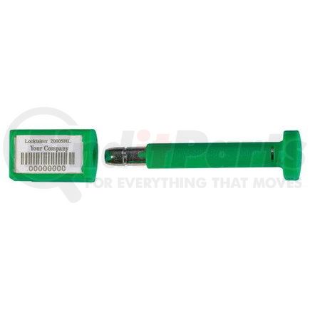 49080 by JJ KELLER - Locktainer 2000SHL Bolt Seal - Green - Personalized Barcoded