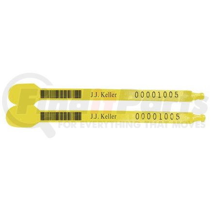 49103 by JJ KELLER - Plastic Twin Tote Security Seal - 5.5" Yellow - Stock Barcoded