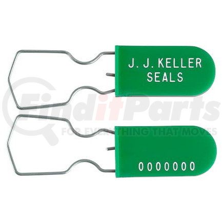 49109 by JJ KELLER - Plastic-Wire Padlock Security Seal - 3" Green - Personalized