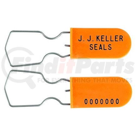 49110 by JJ KELLER - Plastic-Wire Padlock Security Seal - 3" Orange - Personalized