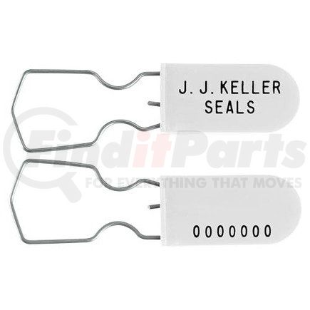 49113 by JJ KELLER - Plastic-Wire Padlock Security Seal - 3" White - Personalized