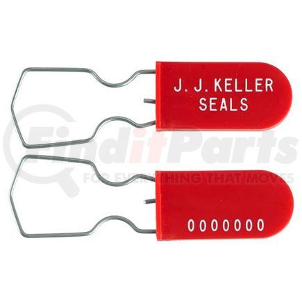 49112 by JJ KELLER - Plastic-Wire Padlock Security Seal - 3" Red - Personalized