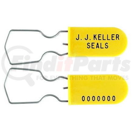 49114 by JJ KELLER - Plastic-Wire Padlock Security Seal - 3" Yellow - Personalized