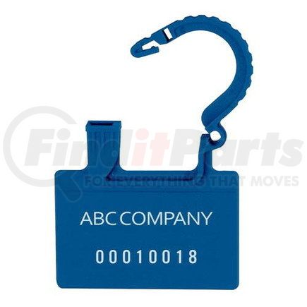 49126 by JJ KELLER - Plastic Padlock Security Seal - 2.75" Blue - Personalized