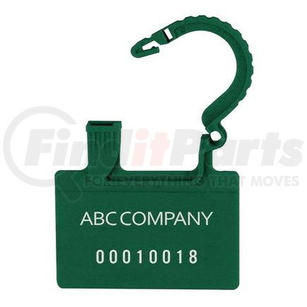 49127 by JJ KELLER - Plastic Padlock Security Seal - 2.75" Green - Personalized