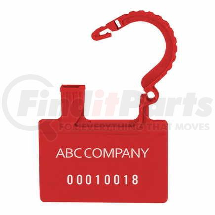 49129 by JJ KELLER - Plastic Padlock Security Seal - 2.75" Red - Personalized