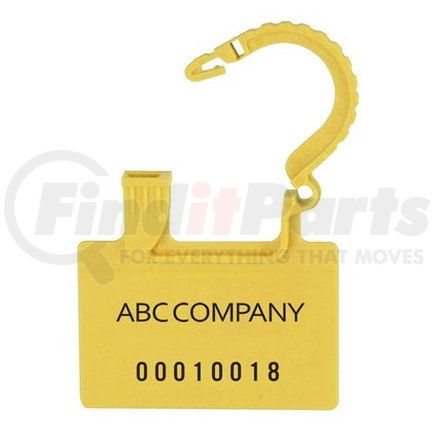 49131 by JJ KELLER - Plastic Padlock Security Seal - 2.75" Yellow - Personalized