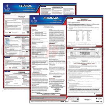 45072 by JJ KELLER - 2022 Arkansas & Federal Labor Law Posters - State & Federal Poster Set (English)