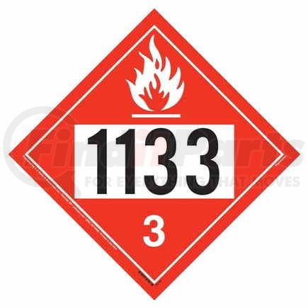 45183 by JJ KELLER - 1133 Placard - Class 3 Flammable Liquid - Polycoated Tagboard