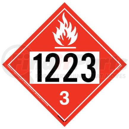 45190 by JJ KELLER - 1223 Placard - Class 3 Flammable Liquid - .024" Aluminum