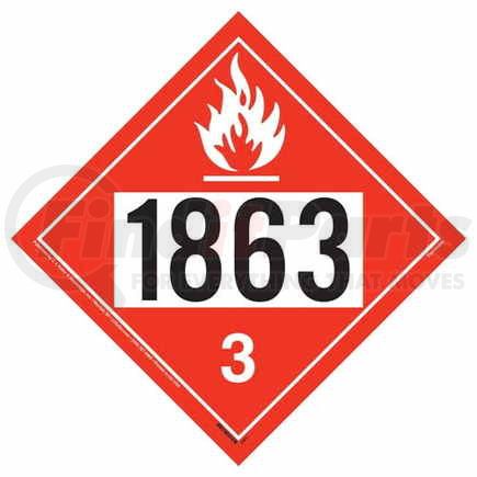 45200 by JJ KELLER - 1863 Placard - Class 3 Flammable Liquid - .024" Aluminum