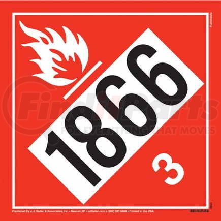 45201 by JJ KELLER - 1866 Placard - Class 3 Flammable Liquid - .024" Aluminum