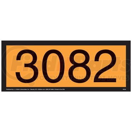 45242 by JJ KELLER - 3082 Orange Panel - 4 mil Vinyl Removable Adhesive