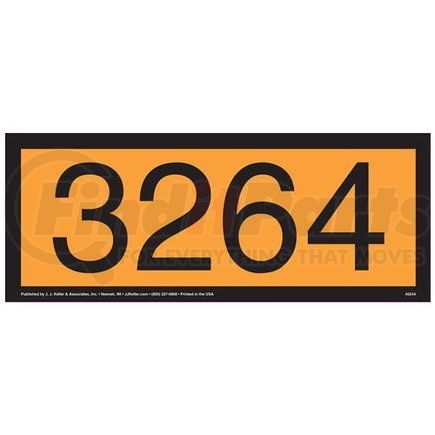 45245 by JJ KELLER - 3264 Orange Panel - 4 mil Vinyl Permanent Adhesive