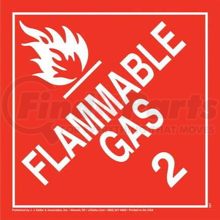 45152 by JJ KELLER - Division 2.1 Flammable Gas Placard - Worded - .024" Aluminum