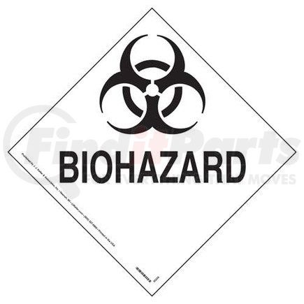 45259 by JJ KELLER - Biohazard Marking - Polycoated Tagboard