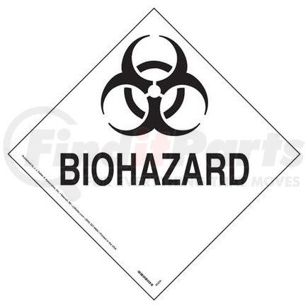 45260 by JJ KELLER - Biohazard Marking - 4 mil Vinyl Removable Adhesive