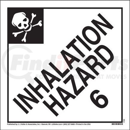 45267 by JJ KELLER - Division 6.1 Inhalation Hazard Placard - Worded - .024" Aluminum