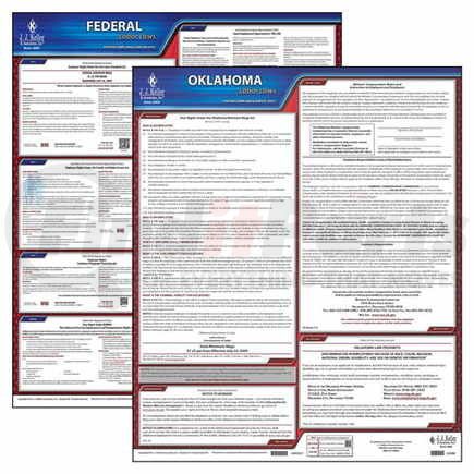 45321 by JJ KELLER - 2022 Oklahoma & Federal Labor Law Posters - State & Federal Poster Set (English)