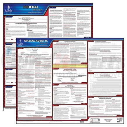 46024 by JJ KELLER - 2022 Massachusetts & Federal Labor Law Posters - State & Federal Poster Set (English)
