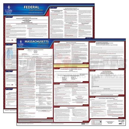 46025 by JJ KELLER - 2022 Massachusetts & Federal Labor Law Posters - State & Federal Poster Set (Spanish)