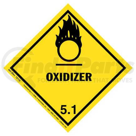 465 by JJ KELLER - Class 5 Oxidizer Labels - Paper, 500 Labels/Roll