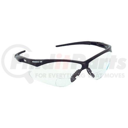 46503 by JJ KELLER - Jackson Safety V60 Nemesis™ Rx Safety Eyewear - Black Frame, Smoke Lens +2.0 Diopter