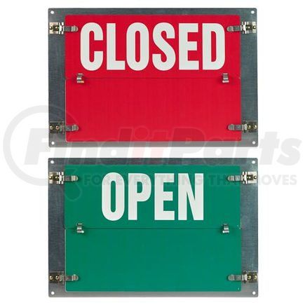 52028 by JJ KELLER - Flip-File Sign, Closed/Open, 2-Legend - Flip-File Sign