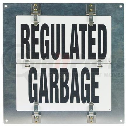 52042 by JJ KELLER - Flip-File Sign, Regulated Garbage, Small, 1-Legend - Flip-File Sign