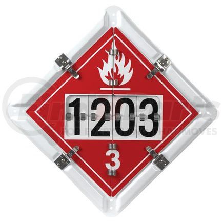 52181 by JJ KELLER - Numer-All™ Flip Placard - 1 Legend, White or Unpainted Back Plate - White Back Plate