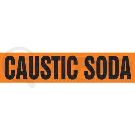 52555 by JJ KELLER - Caustic Soda Pipe Marker - ASME/ANSI - Orange, Self-Stick Vinyl, 1.5" x 8"