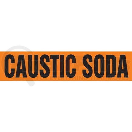 52558 by JJ KELLER - Caustic Soda Pipe Marker - ASME/ANSI - Orange, Snap Tite, 6" x 8"
