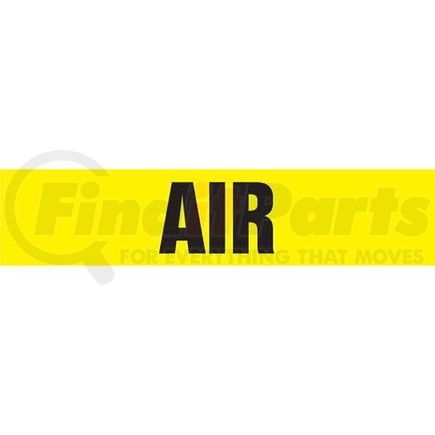 52570 by JJ KELLER - Air Pipe Marker - ASME/ANSI - Yellow, Self-Stick Vinyl, 1" x 8"