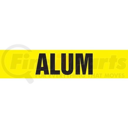 52621 by JJ KELLER - Alum Pipe Marker - ASME/ANSI - Yellow, Self-Stick Vinyl, 1" x 8"